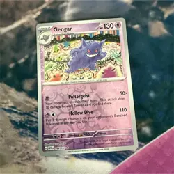 Pokemon Gengar 094/165 Scarlet & Violet 151 Reverse Holo Rare 130 HP Poltergeist - Image 1