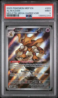 Alakazam #009 Black Star Promo Holo Mega Evolution 2025 Pokemon PSA 9 - Image 1