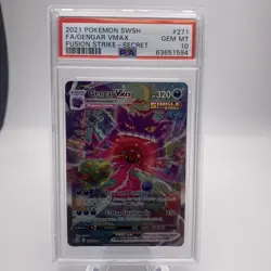 Pokemon Gengar VMAX Fusion Strike Secret Rare Alternate Art Holo 271/264 PSA 10 - Image 1