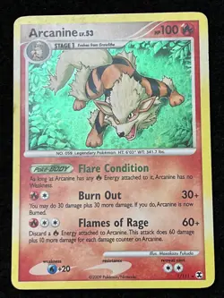 Pokemon ARCANINE 1/111 (Holo Rare) Rising Rivals - LP/Light Play - Image 1