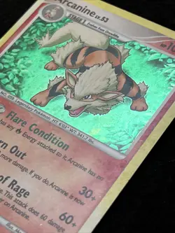 Pokemon ARCANINE 1/111 (Holo Rare) Rising Rivals - LP/Light Play - Image 2