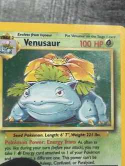 Venusaur 15/102 Holo Rare Base Set Pokemon Card 1999 Wizards - Image 3