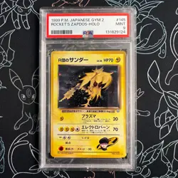 PSA 9 - Japanese Gym 2 Rocket's Zapdos HOLO Pokemon #145 - Image 1