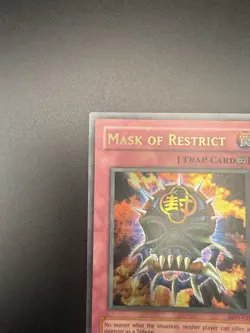 Yugioh Mask of Restrict LON-018 Ultra Rare Labyrinth Of Nightmare LP/MP - Image 3
