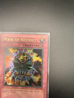 Yugioh Mask of Restrict LON-018 Ultra Rare Labyrinth Of Nightmare LP/MP - Image 4