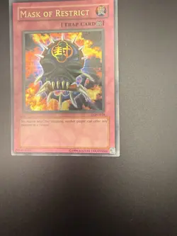 Yugioh Mask of Restrict LON-018 Ultra Rare Labyrinth Of Nightmare LP/MP - Image 5