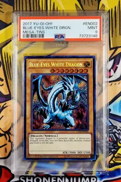 Yu-Gi-Oh BLUE-EYES WHITE DRAGON 2017 Collectors Mega-Tin CT14-EN002 PSA 9 Secret - Image 1