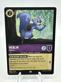 Disney Lorcana: Rise of the Floodborn Merlin "Squirrel" 54/204 Common NON-FOIL - Image 1