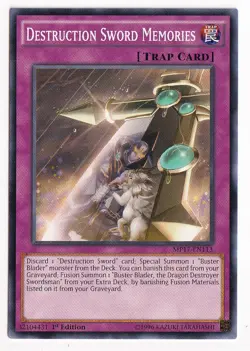 YUGIOH TRAP CARD DESTRUCTION SWORD MEMORIES MP17-EN113 1st Ed - Image 1