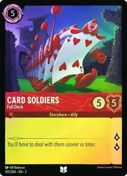 Disney Lorcana Card Soldiers Full Deck 105/204 Cold Foil Rise of the Floodborn - Image 1