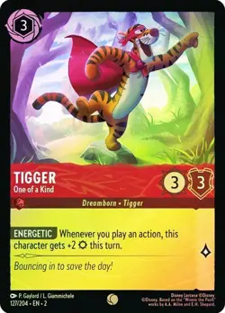 Disney Lorcana TIGER One of a Kind Foil 127/204 Cold Foil Rise of the Floodborn - Image 1