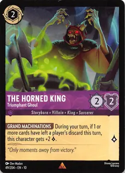 The Horned King Triumphant Ghoul 49/204 Whispers in the Well Disney Lorcana - Image 1
