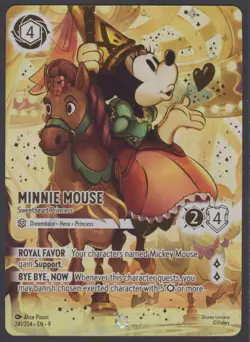 2025 Disney Lorcana Fabled Minnie Mouse Sweetheart Princess 241/204 Iconic - Image 1