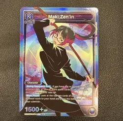 Union Arena Jujutsu Kaisen Maki Zen'in UE03BT/JJK-1-050 SR Foil Card NM - Image 1