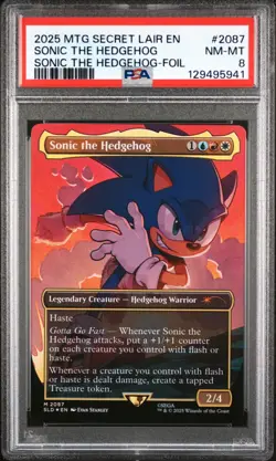 MTG Lot of 4 Sonic the Hedgehog Foil Cards PSA 8 NM-MT Sonic Tails Knuckles Amy! - Image 2