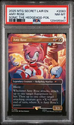 MTG Lot of 4 Sonic the Hedgehog Foil Cards PSA 8 NM-MT Sonic Tails Knuckles Amy! - Image 4