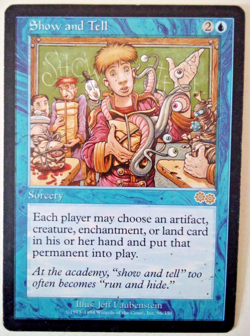 MAGIC THE GATHERING DECK MASTER SHOW AND TELL SORCERY CARD MK - Image 1