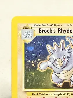 Brock’s Rhydon 2/132 Pokemon Card Holo Rare Gym Heroes 2000 - Image 2