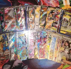 Pokemon Card Lot 100 OFFICIAL TCG Cards + VMAX EX VSTAR OR V! Please Read Below - Image 1
