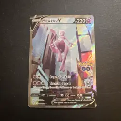 Pokemon TCG Mewtwo v Alt Art Full Art Holo Ultra Rare Card 072/078 Pokemon Go - Image 1
