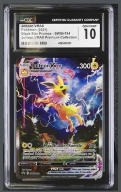 Pokemon Jolteon VMAX Promo Holo SWSH184 CGC 10 Sword & Shield Promo Cards - Image 1