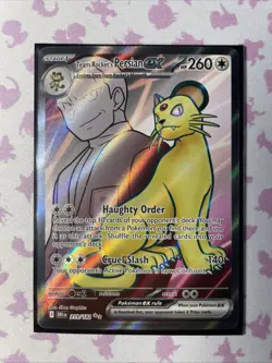 Team Rockets Persian EX 219/182 Destined Rivals Full Art Ultra Rare Card - Image 1