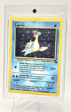 Pokemon TCG Lapras Fossil Holo Unlimited Rare Card 10/62 - Image 2