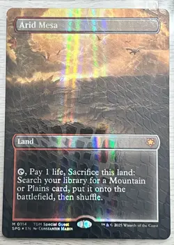 Arid Mesa Special Guest Foil Land 0114 borderless dragonscale foil MTG NM - Image 1