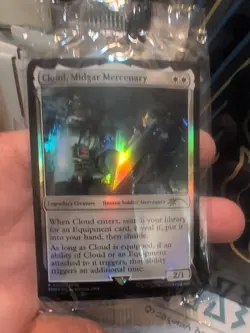 Cloud, Midgar Mercenary Promos Foil Magic The Gathering SEALED w/ Game Code - Image 1