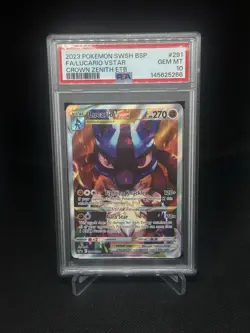 PSA 10 LUCARIO VSTAR SWSH291 BLACK STAR PROMO CROWN ZENITH ETB POKEMON 😍 - Image 1