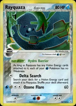 Rayquaza 16/110 Holo Rare Holon Phantoms Pokemon Heavily Played - Image 1