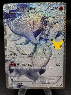 Pokemon TCG Reshiram 113/114 Celebrations: Classic Collection Holo | LP - Image 1