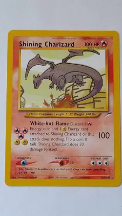 Pokemon Shining Charizard 107/105 Neo Destiny Secret Rare Holo 100 HP English - Image 1