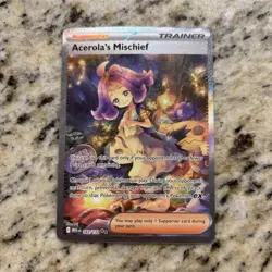 Pokemon Acerola's Mischief Trainer Holo 183/132 Special Illustration Rare - Image 1