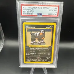 2002 Pokemon Neo Destiny 1st Edition Houndour #43/105 PSA 10 - Image 1