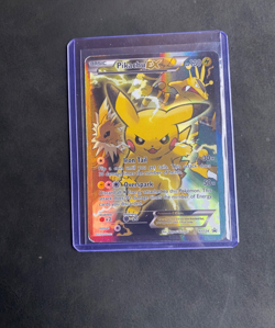 Pokemon Pikachu EX XY124 ULTRA RARE Full Art Black Star Promo - Image 1