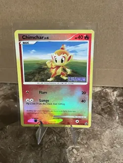 Pokemon Chimchar 56/100 Reverse Holo Majestic Dawn Platinum Stamped BK Promo LP - Image 3