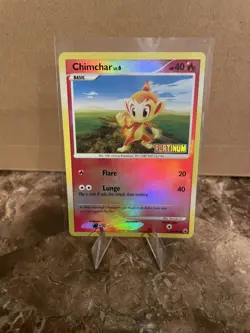 Pokemon Chimchar 56/100 Reverse Holo Majestic Dawn Platinum Stamped BK Promo LP - Image 4