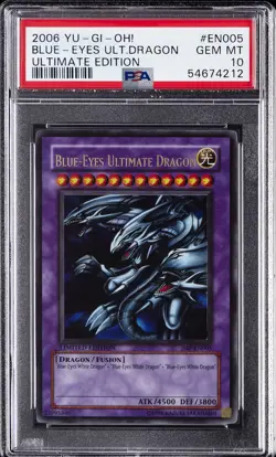 2006 YU-GI-OH! ULTIMATE ED #EN005 BLUE-EYES ULTIMATE DRAGON PSA 10 - Image 1