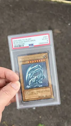 PSA 4 1ST EDITION SDK-001 Blue-Eyes White Dragon 2002 Yugioh Starter Deck Kaiba - Image 1