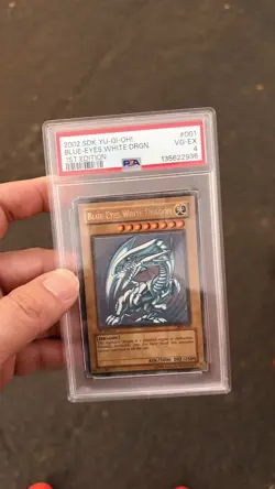 PSA 4 1ST EDITION SDK-001 Blue-Eyes White Dragon 2002 Yugioh Starter Deck Kaiba - Image 3