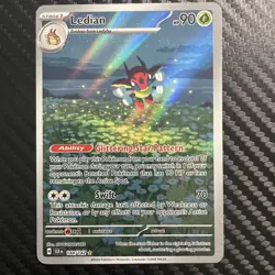 Ledian 144/142 Sv07: Stellar Crown Illustration Rare Holo Pokemon Card - Image 1