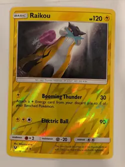Raikou 32/73 - Shining Legends Pokemon Reverse Holo Foil Nice! - Image 1