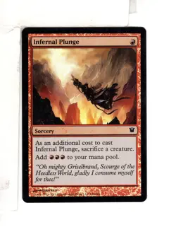 MTG SkeenAB Infernal Plunge FOIL from Innistrad. MP. - Image 1