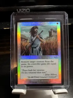 Magic The Gathering MTG Swords to Plowshares – FNM Foil Promo - Image 1