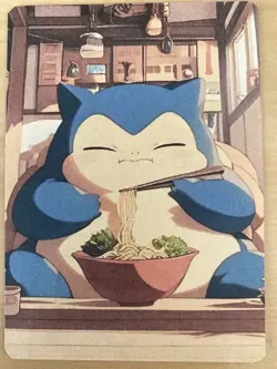 Anime ART STYLE Snorlax Fan Full Art Pokemon Custom Card/perfect bookmark - Image 1