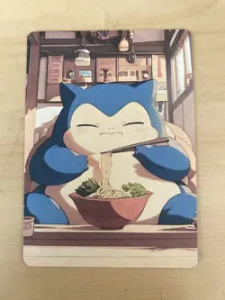 Anime ART STYLE Snorlax Fan Full Art Pokemon Custom Card/perfect bookmark - Image 3