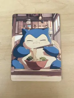 Anime ART STYLE Snorlax Fan Full Art Pokemon Custom Card/perfect bookmark - Image 4