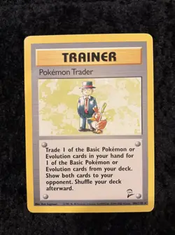 Pokemon Trader 106/130 Base Set Regular Unlimited Rare Pokemon TCG NM - Image 1