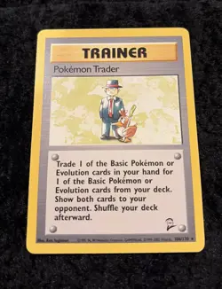 Pokemon Trader 106/130 Base Set Regular Unlimited Rare Pokemon TCG NM - Image 2